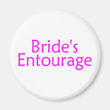 Brides Entourage Pink Refrigerator Magnet