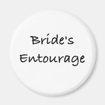bride's entourage wedding day gear fridge magnet