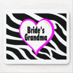 Brides Grandma (Heart Zebra Print) Mouse Pad