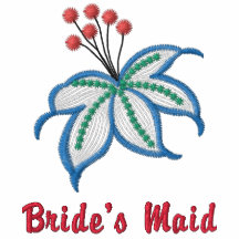 Bride's Maid floral embroidered women's polo shirt