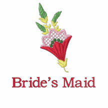 Bride's Maid floral embroidered women's t-shirt