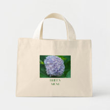 BRIDE'S MOM tote bag gifts BLUE HYDRANGEA Lavendar