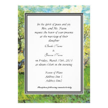 bride's parents invitation, van Gogh Orchard...