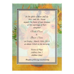 bride's parents invitation, van Gogh sunflowers