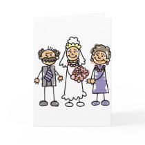 Brides Parents Wedding Day Before Ceremony Greeting Card