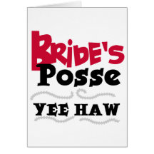 Bride's Posse Bachelorette Party Tshirts Cards
