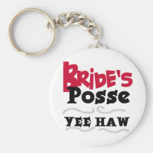 Bride's Posse Bachelorette Party Tshirts Keychain