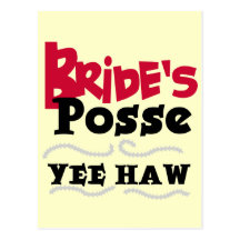 Bride's Posse Bachelorette Party Tshirts Post Card