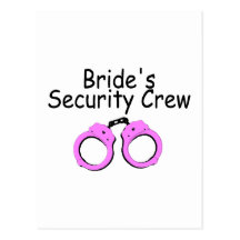 Brides Security Crew (Handcuffs) Postcard