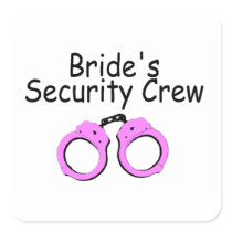 Brides Security Crew (Pink Cuffs) Stickers