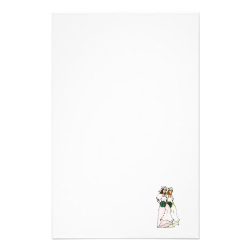 Brides Side by Side Customized Stationery
