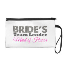 Bride's team to leader maid of honor
