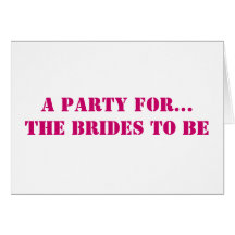 Brides to Be Invitation Greeting Card
