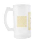 Brides Wedding Glass - Cream Ivory Gold Pattern Coffee Mug