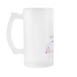 Brides Wedding Glass - Purple & Pink Flower Swirl Coffee Mug
