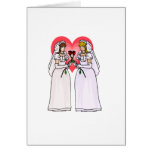 Brides with Roses in Love Card