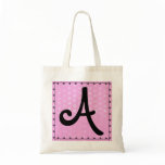 Bridesmaid Bag - BLACK Monogram PINK Damask