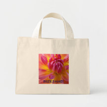BRIDESMAID bag Pink Dahlia Wedding Party Tote Bag
