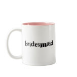 Bridesmaid Black Text Mugs