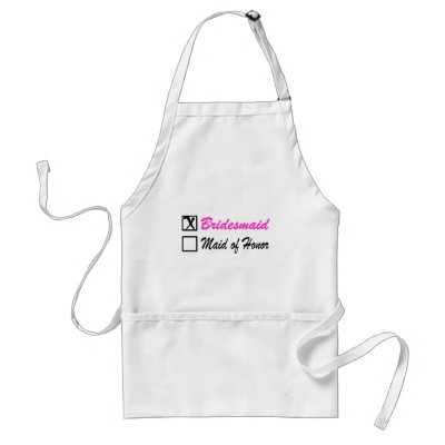 Bridesmaid (Bx) Aprons by CelebrationZazzle