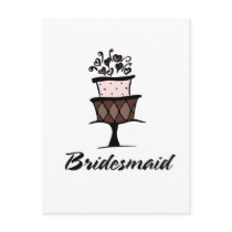 Bridesmaid Cake Post Card