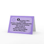 Bridesmaid Card -- Once Upon a Time in Purple