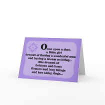 Bridesmaid Card -- Once Upon a Time in Purple