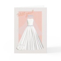 Bridesmaid Card will you be my bridesmaid with wed