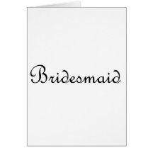 Bridesmaid Cards