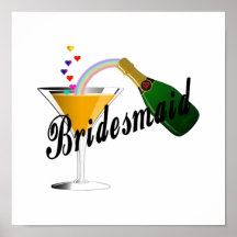 Bridesmaid Champagne Toast Print