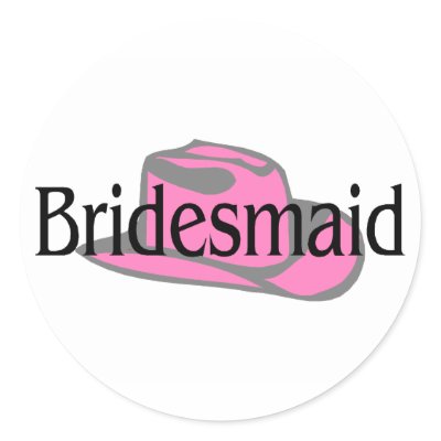 Bridesmaid (Cowboy Hat) Stickers by BacheloretteGirl