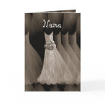 BRIDESMAID Custom Name - TAUPE Dresses Cards