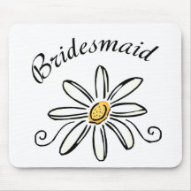 Bridesmaid Daisy Flower Mousepad