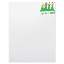 Bridesmaid Green Dress Personalized Letterhead