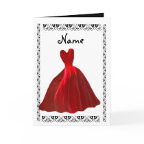 BRIDESMAID Invitation - RED Velvet Gown
