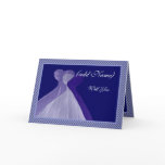 Bridesmaid Invitation - Royal Blue & Violet Gowns Cards