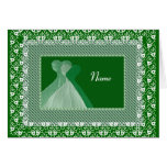 BRIDESMAID - KELLY GREEN Gowns and LaceTrim Greeting Card