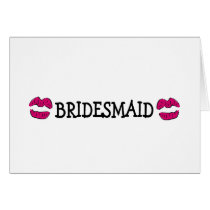 Bridesmaid Lips Greeting Card