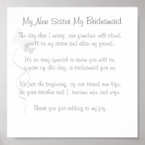 Bridesmaid Poem Print