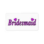Bridesmaid Simply Love Address Labels