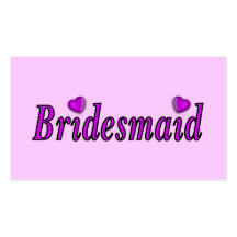 Bridesmaid Simply Love Business Card