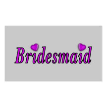 Bridesmaid Simply Love Business Card Template