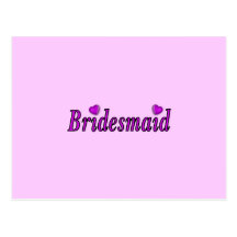 Bridesmaid Simply Love Post Cards