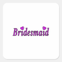 Bridesmaid Simply Love Stickers