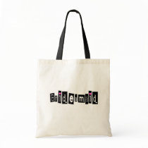 Bridesmaid (Sq Blk) Canvas Bag