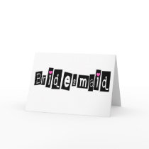 Bridesmaid (Sq Blk)