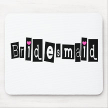 Bridesmaid (Sq Blk) Mousepad