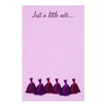 Bridesmaid Stationery  - Purple & Maroon Gowns