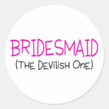 Bridesmaid The Devilish One Sticker