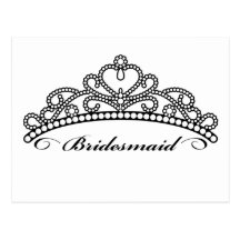 Bridesmaid Tiara Postcard
